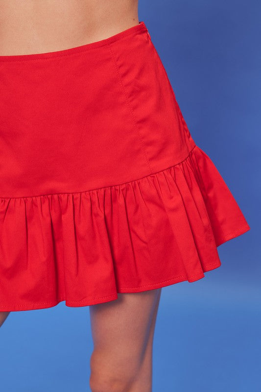 Ruffle Mini Skirt