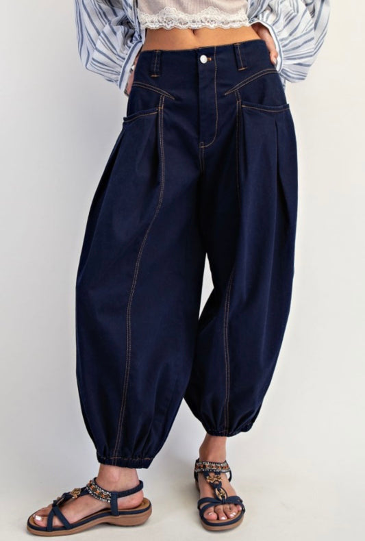 2379 Navy Barrel Pant