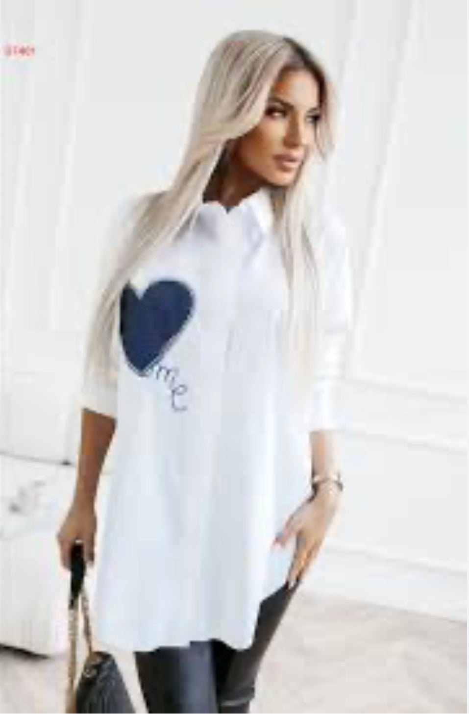 1823 Denim Heart Button Down Shirt
