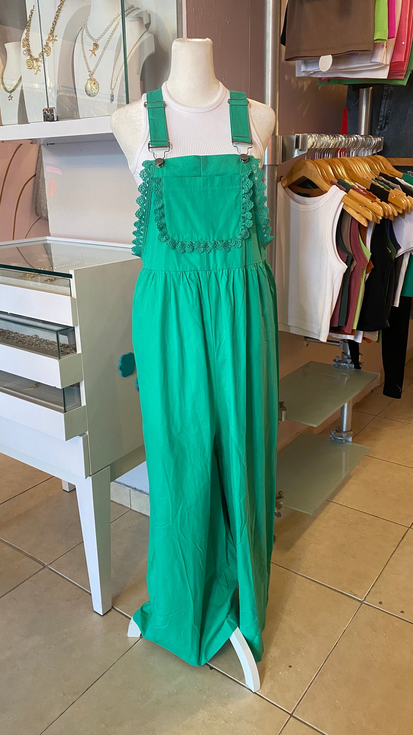 1093 Oversized Lace Wide Leg Jumpsuit