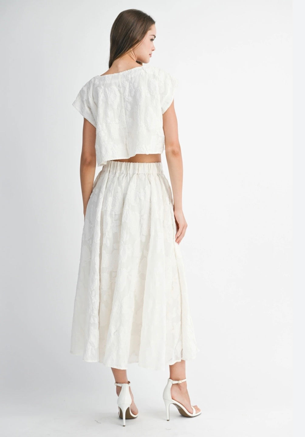 1462 Flower Brocade Skirt Set