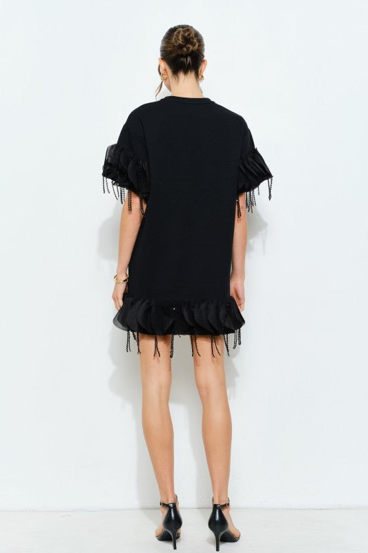 1972 Beaded Black Dress
