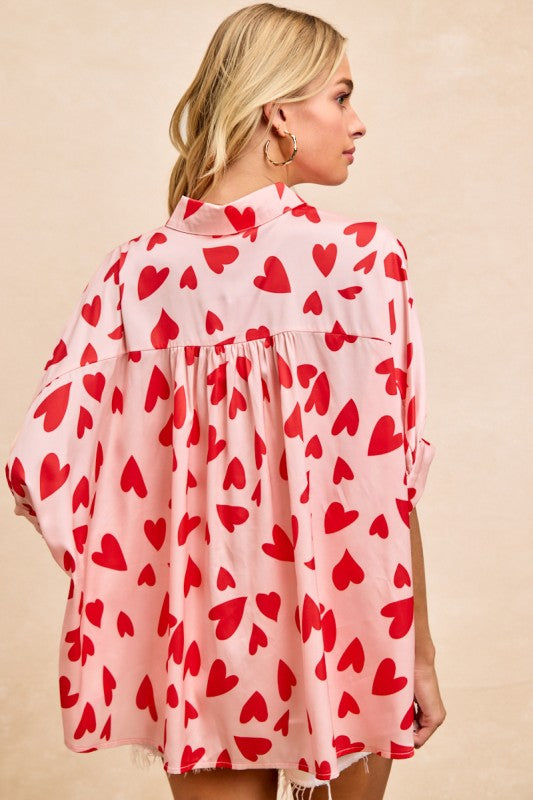 2055 Hearts Collar Shirt