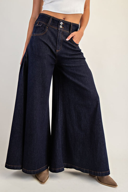 2220 Dark Denim Wide Leg Pant