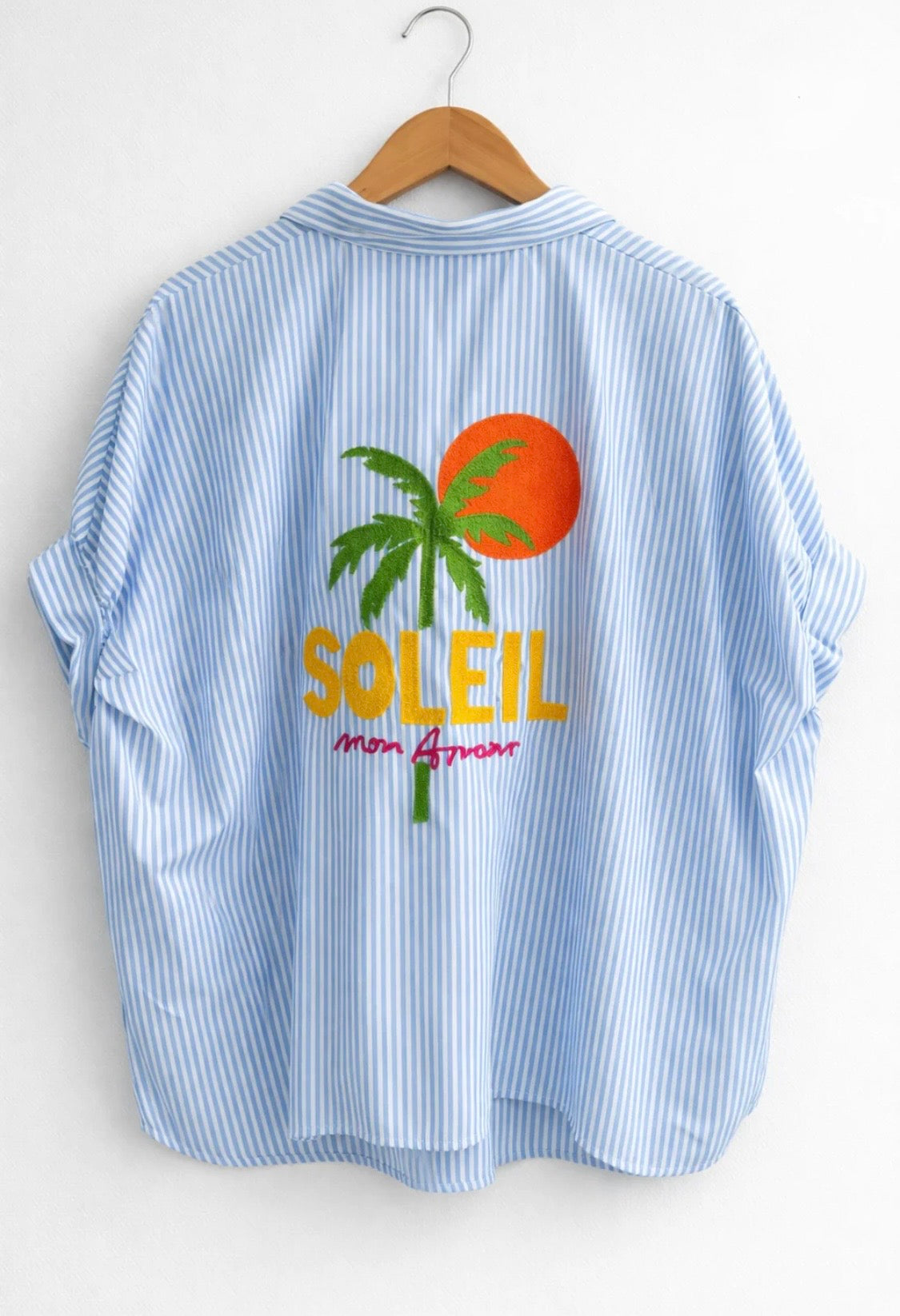 2421 Italian Oversize Onesize Embroidered Shirt