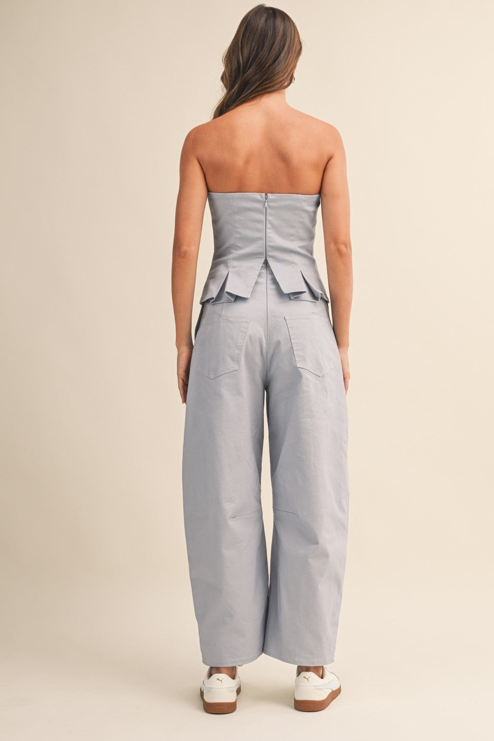 2514 Strapless Baby Blue Jumpsuit