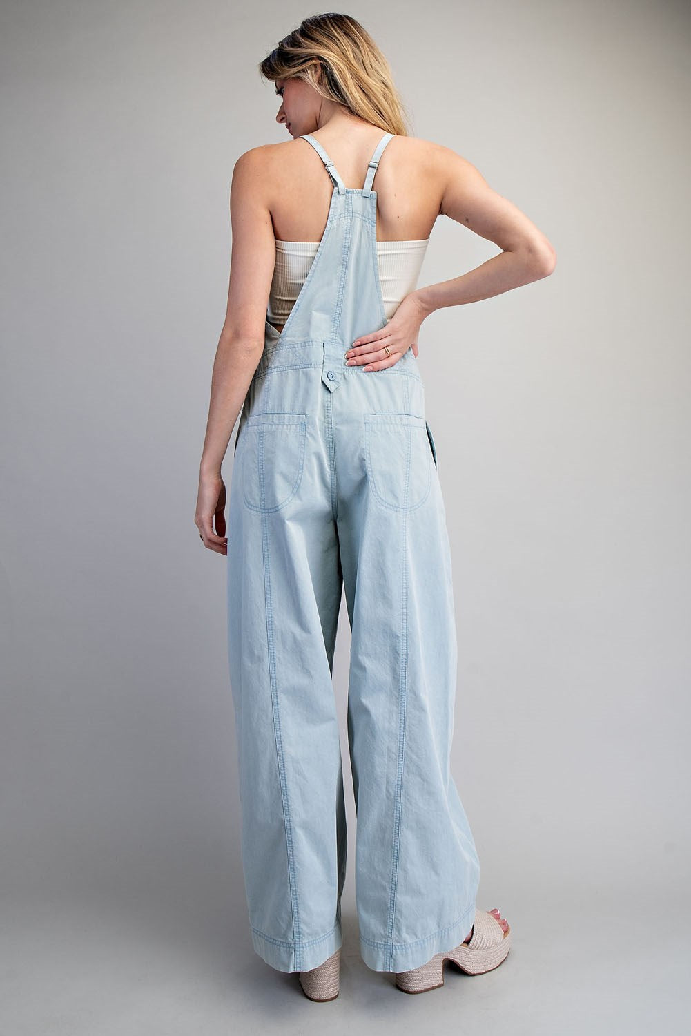 2250 Powder Blue Overall Jumpsuit