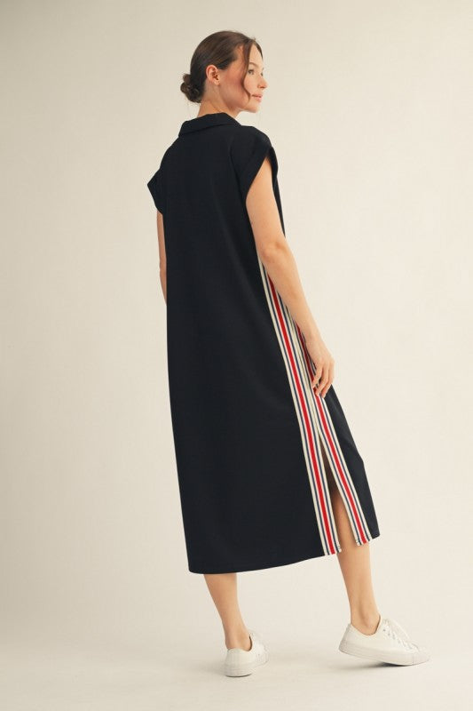 2109 Collar Track Lines Dress