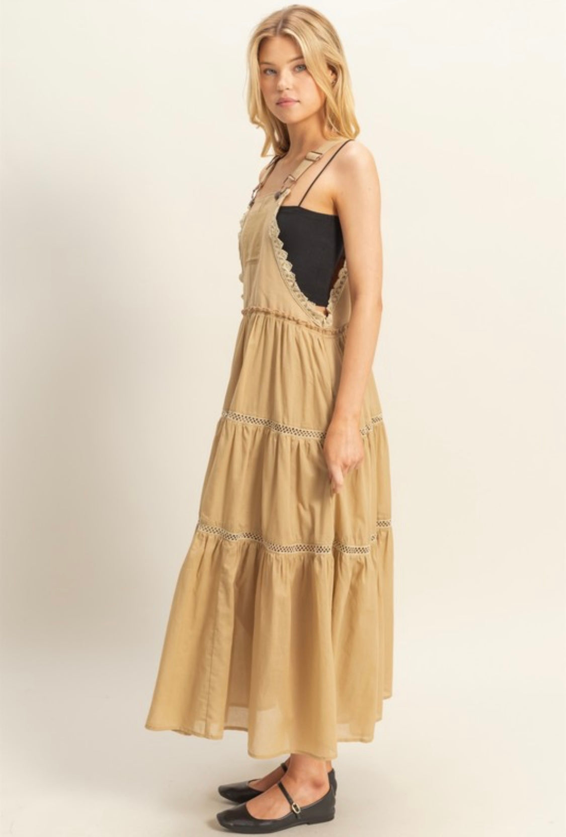 1439 Trim Overall Dress