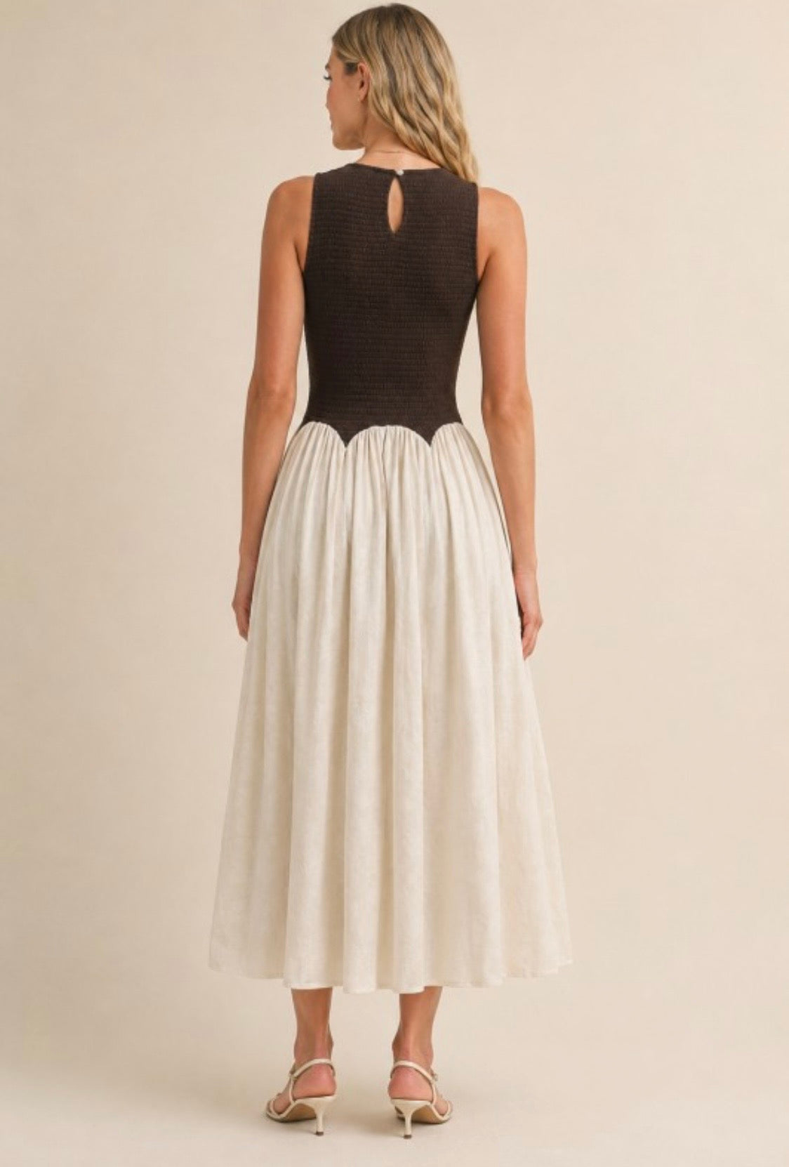 2656 Brown & Beige Dress