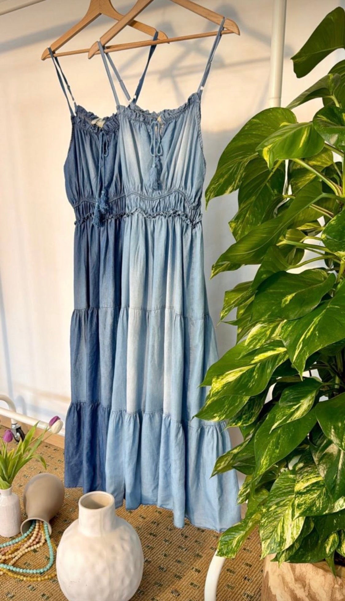 2347 Denim Maxi Dress
