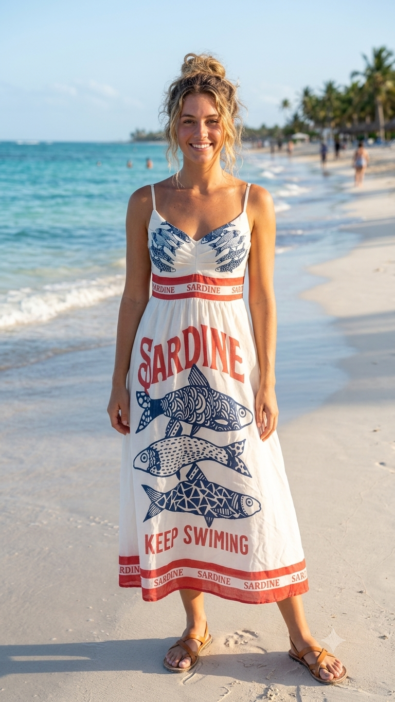 2487 Sardine Onesize Italian Maxi Dress