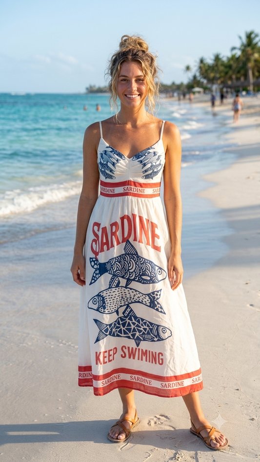 2487 Sardine Onesize Italian Maxi Dress