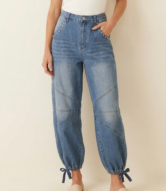 2179 Studded Drawstring Jeans