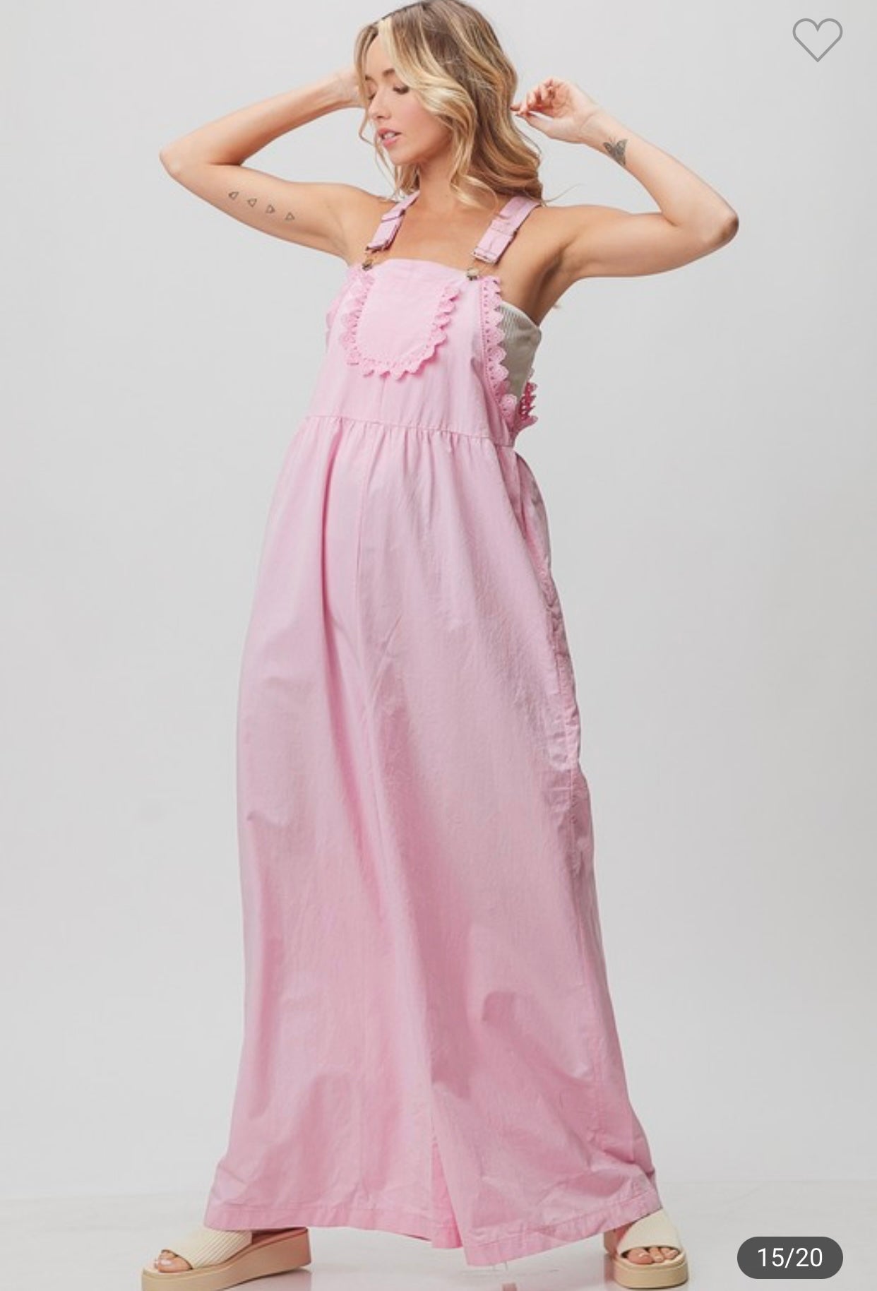 1093 Oversized Lace Wide Leg Jumpsuit