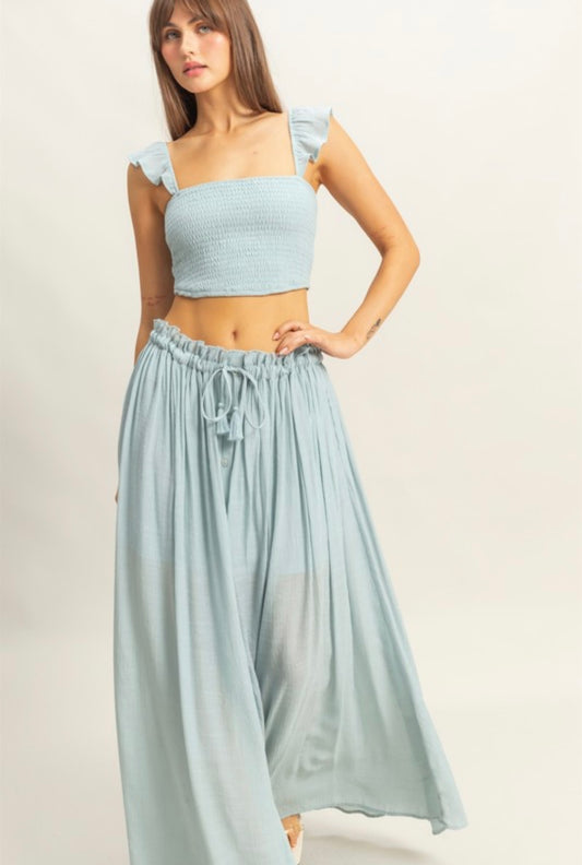 1441 Smocked Top And Skirt Set