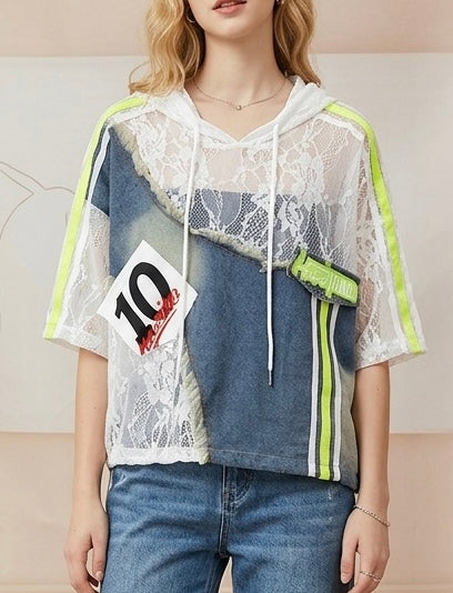 2439 Onesize Lace Neon Collage Jacket