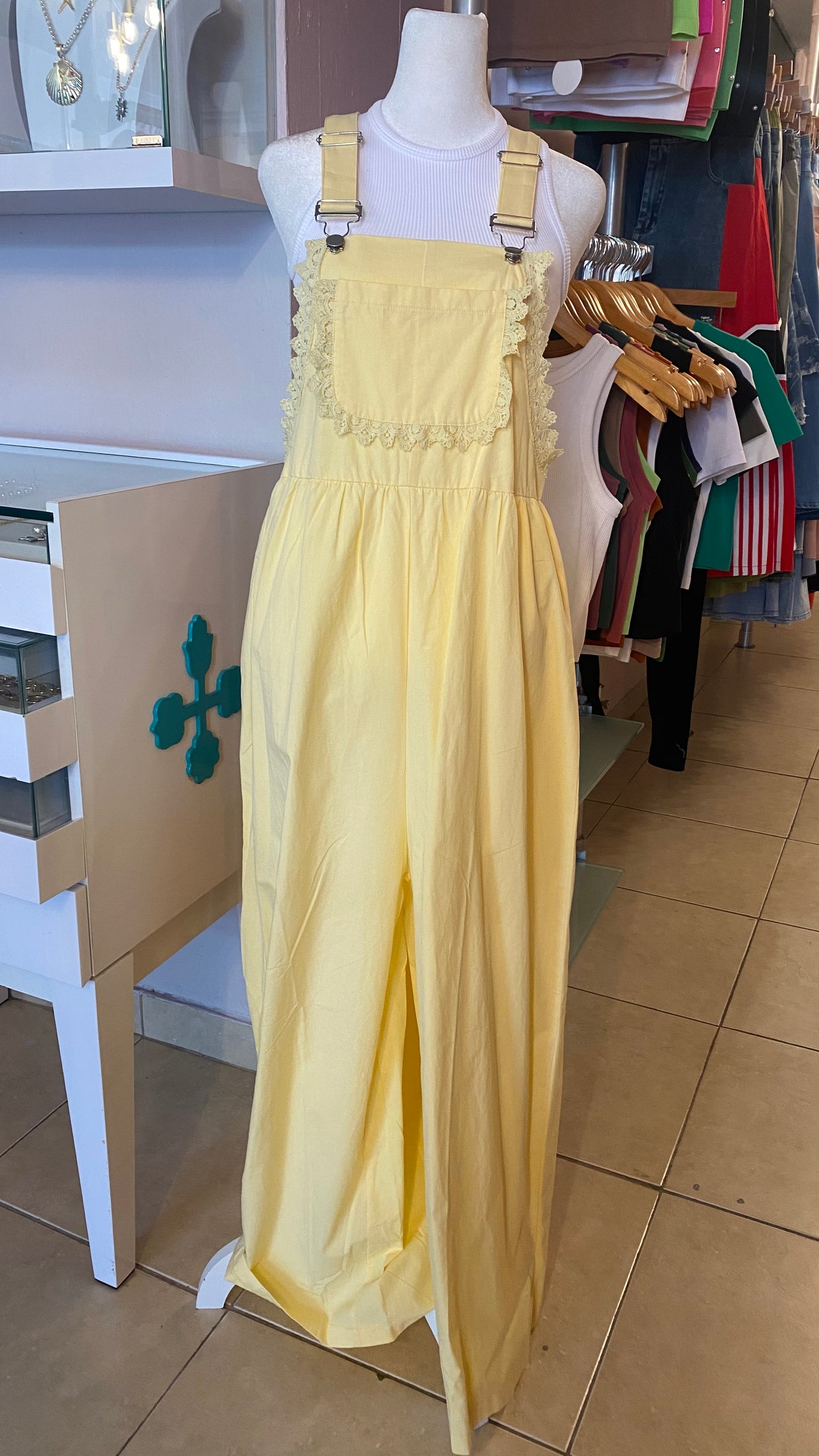 1093 Oversized Lace Wide Leg Jumpsuit