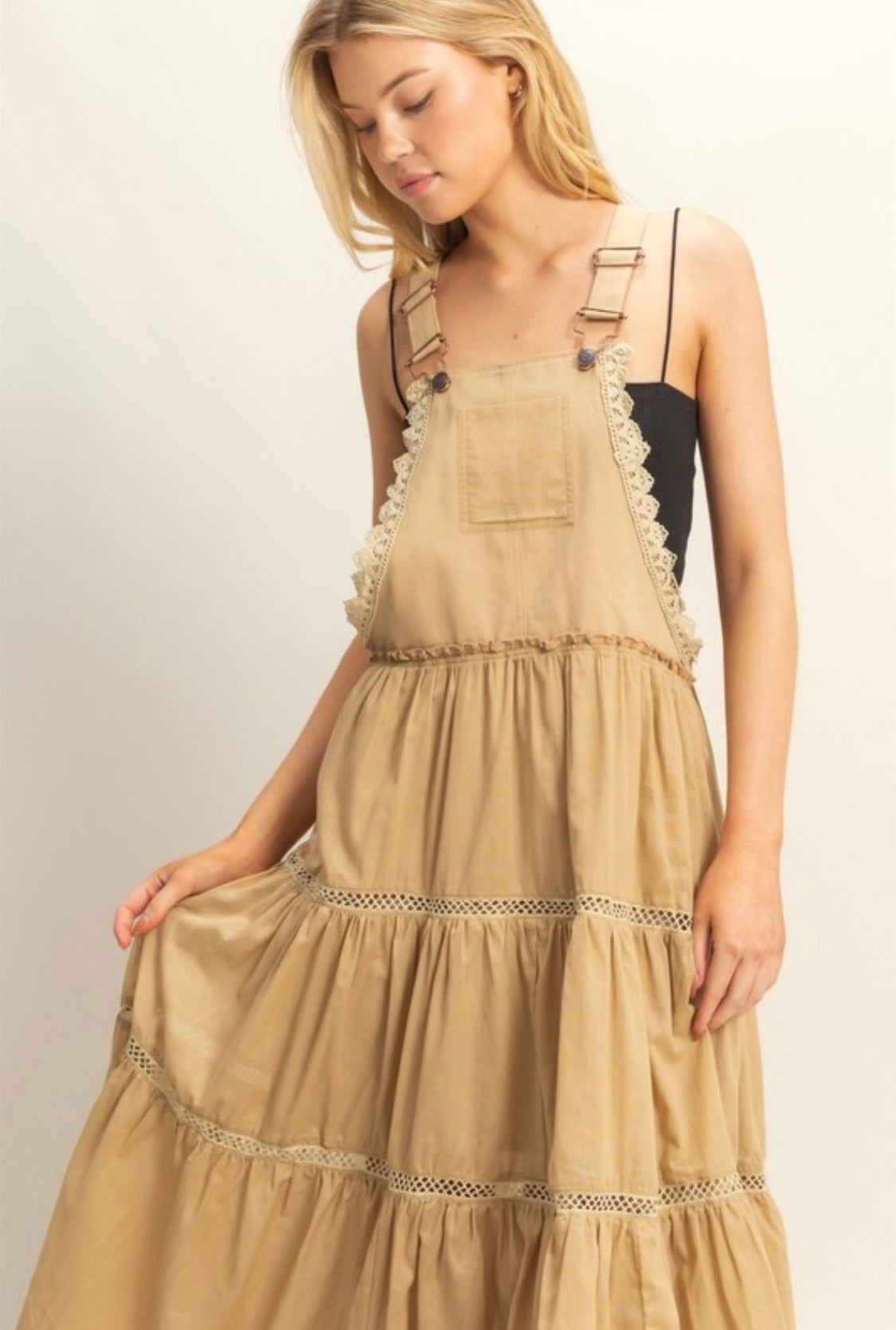 1439 Trim Overall Dress