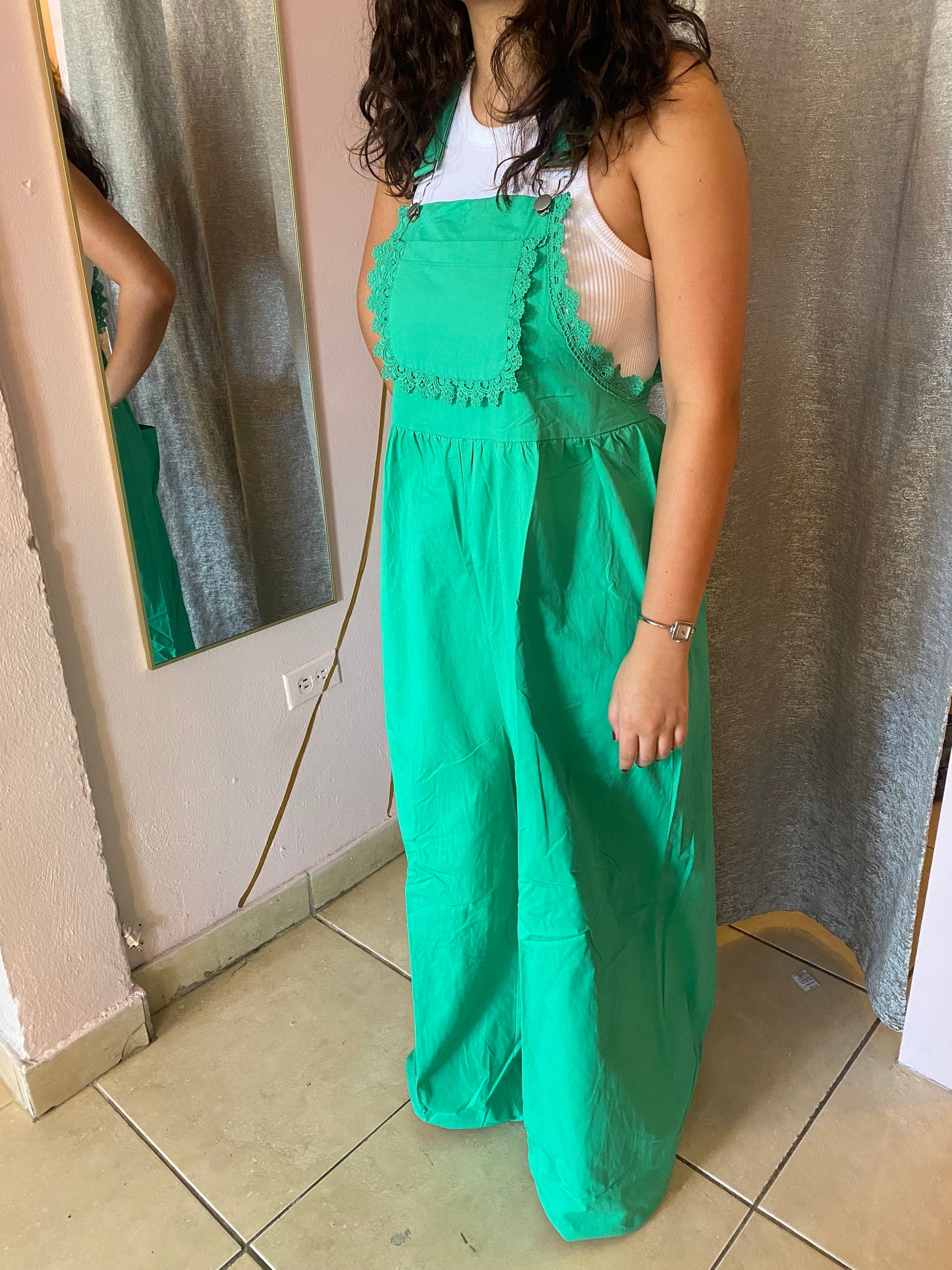 1093 Oversized Lace Wide Leg Jumpsuit