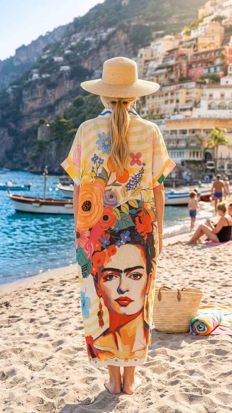2491 More Amor Por Favor Onesize Italian Oversized Button Down Dress