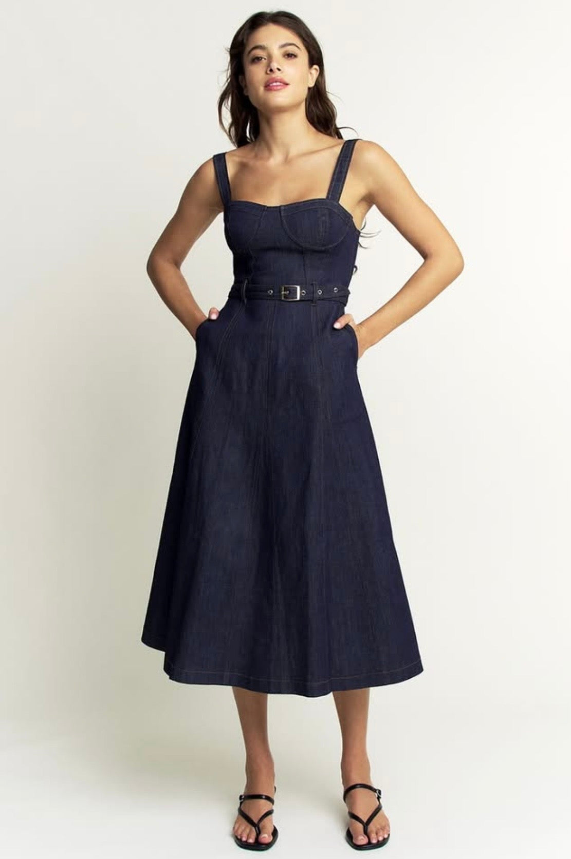 2165 Denim Midi Dress