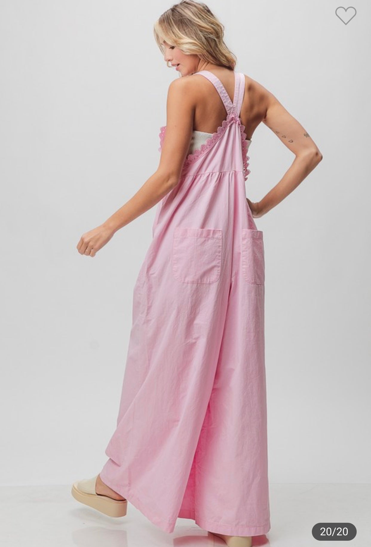 1093 Oversized Lace Wide Leg Jumpsuit