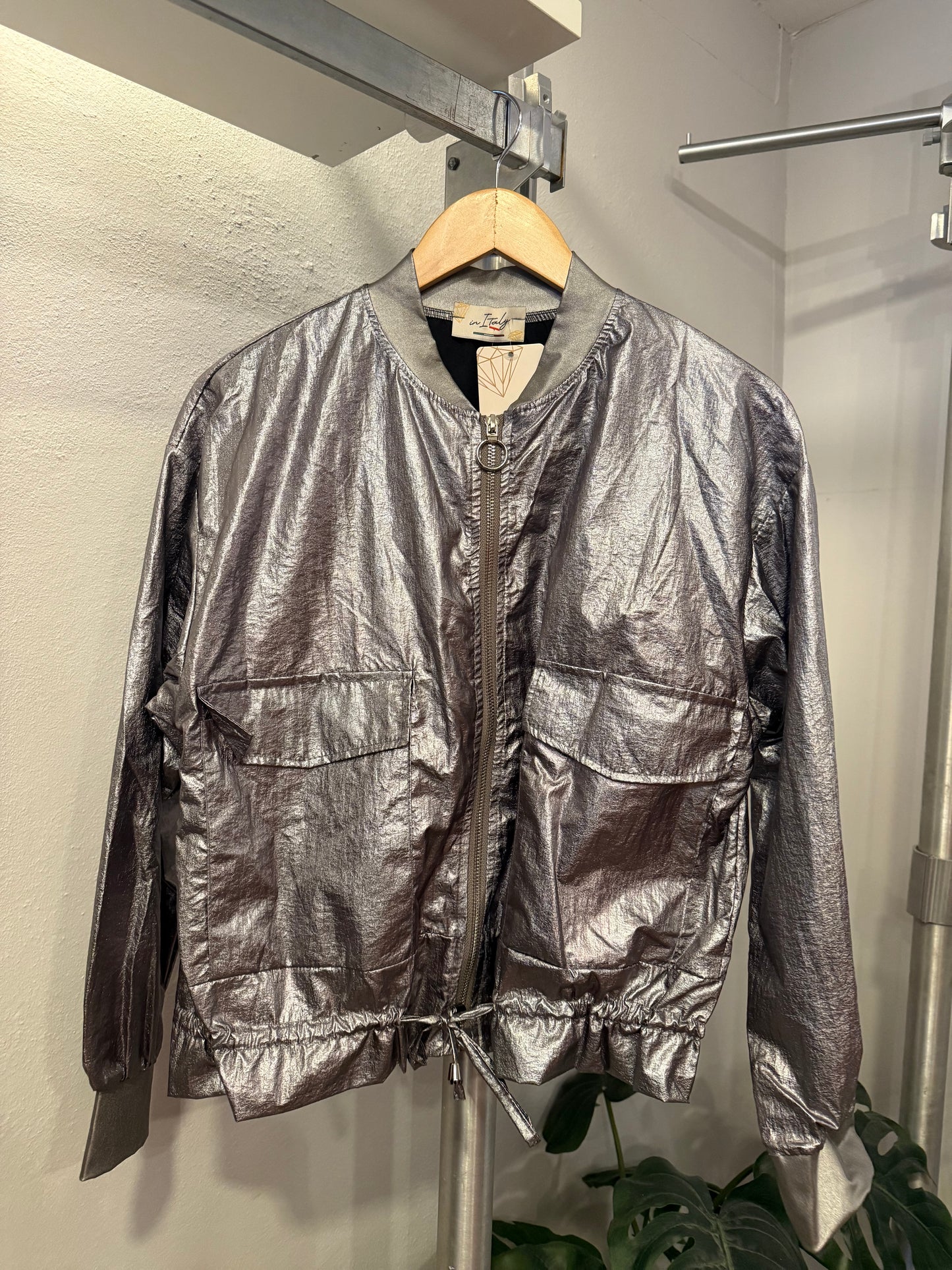 Onesize Metallic Bomber Jacket