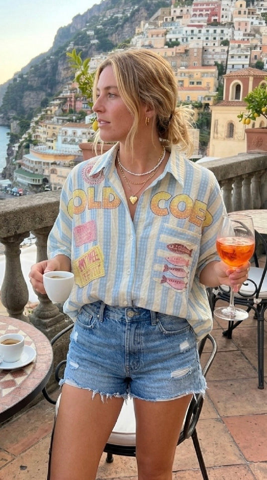 2477 Gold Coast Onesize Italian Button Down Shirt