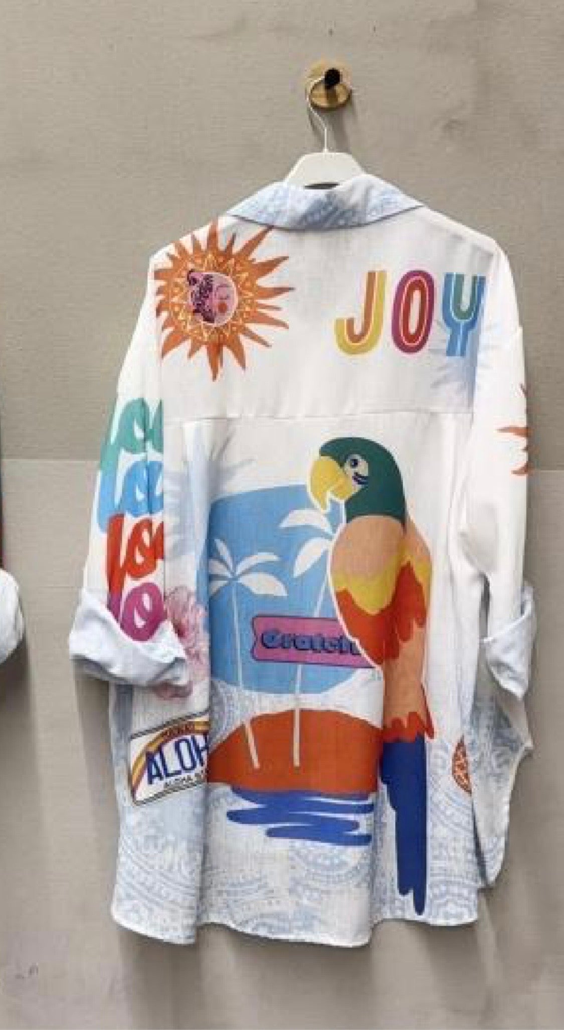 2461 Parrot Onesize Italian Button Down Shirt