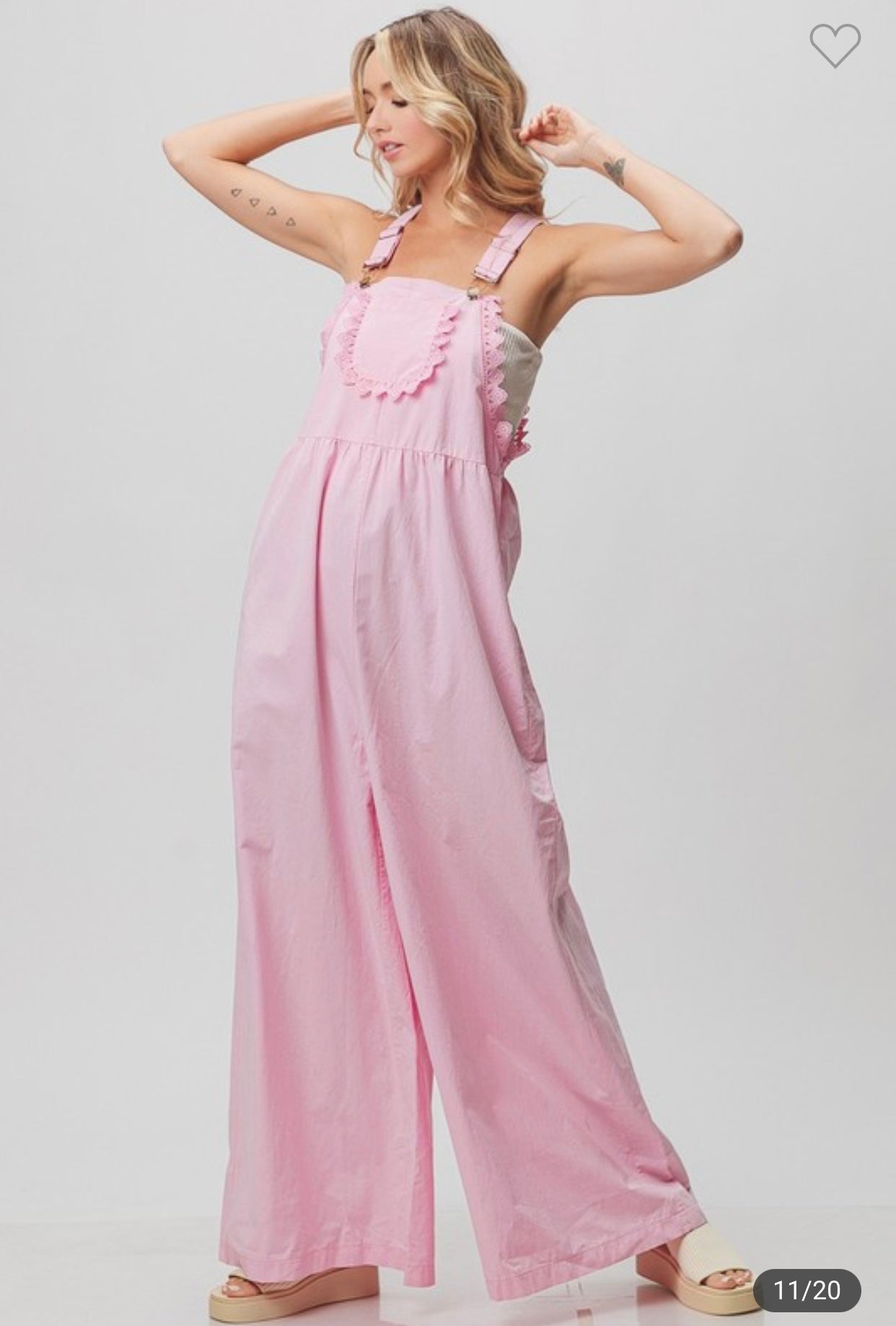 1093 Oversized Lace Wide Leg Jumpsuit