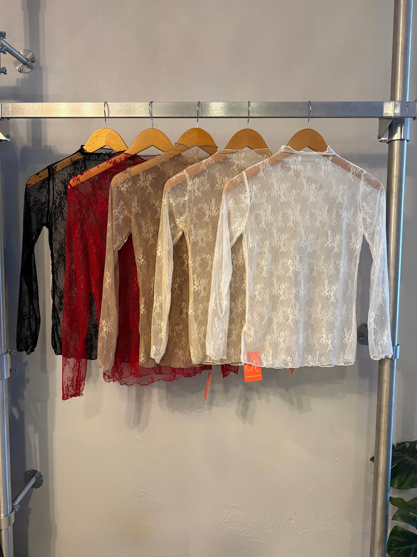 1959 Mesh Long Sleeve Top