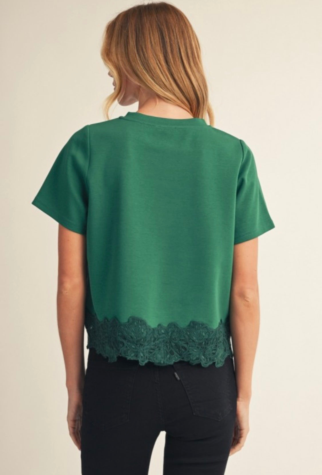 2654 Lace V-neck T-Shirt