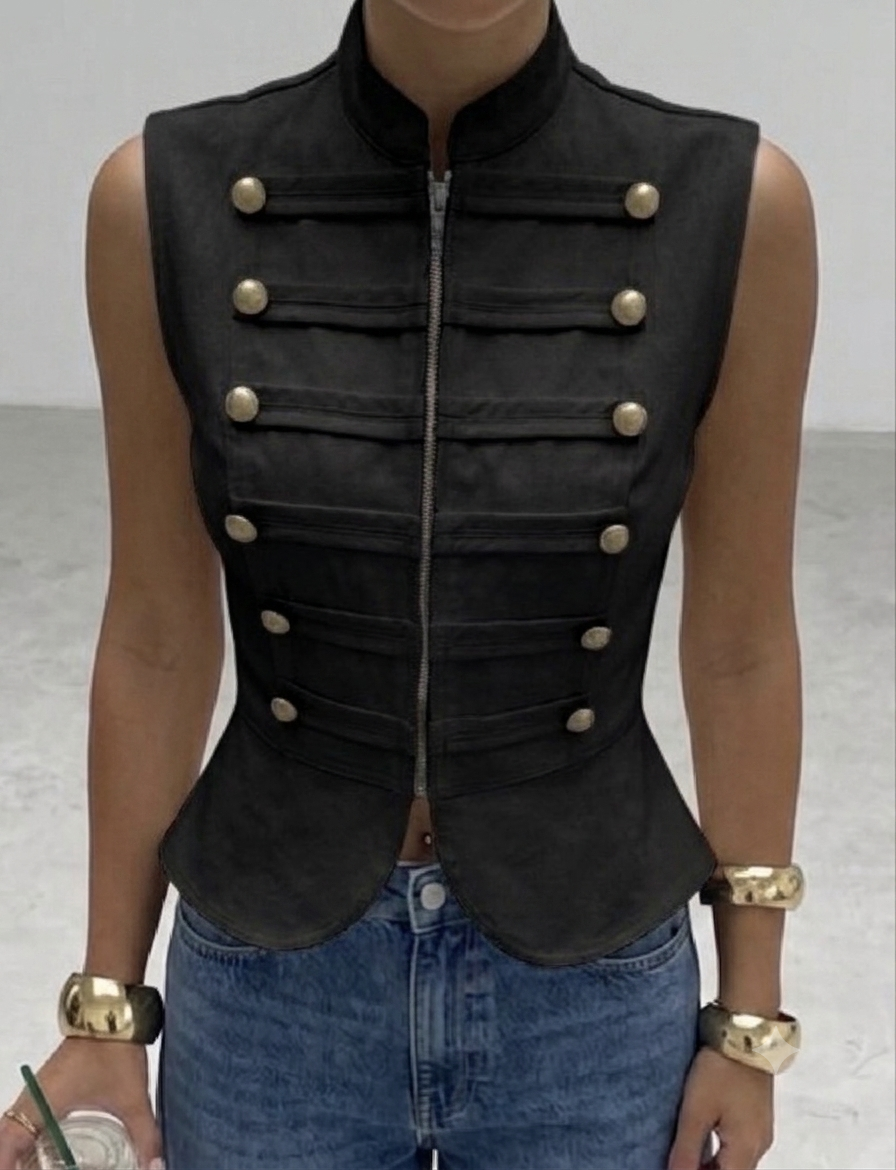 2564 Napoleon Denim Vest