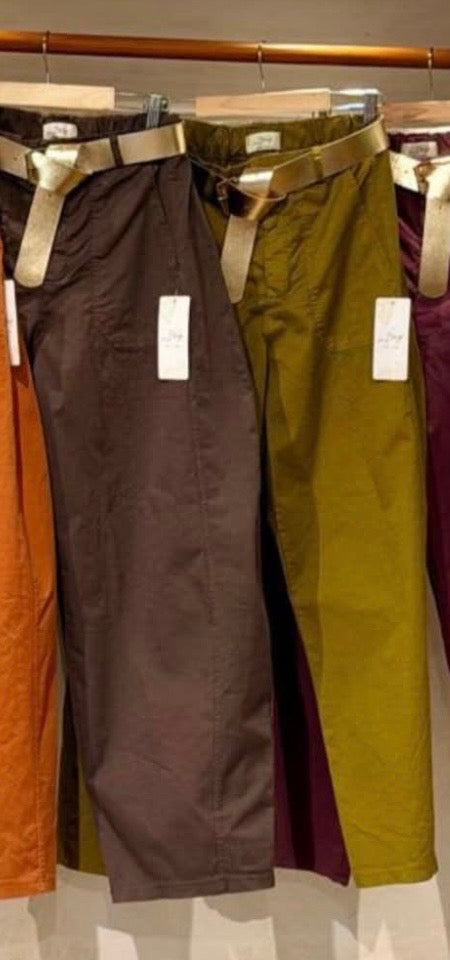 2598 Made In Italy Barrel Pant With Belt
