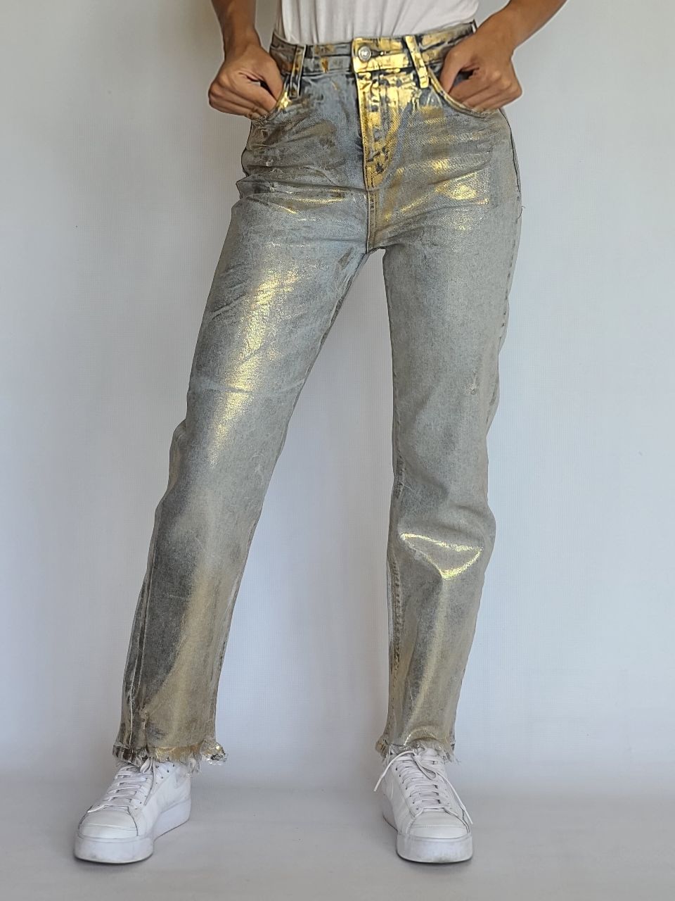 1736 Gold Denim Pant