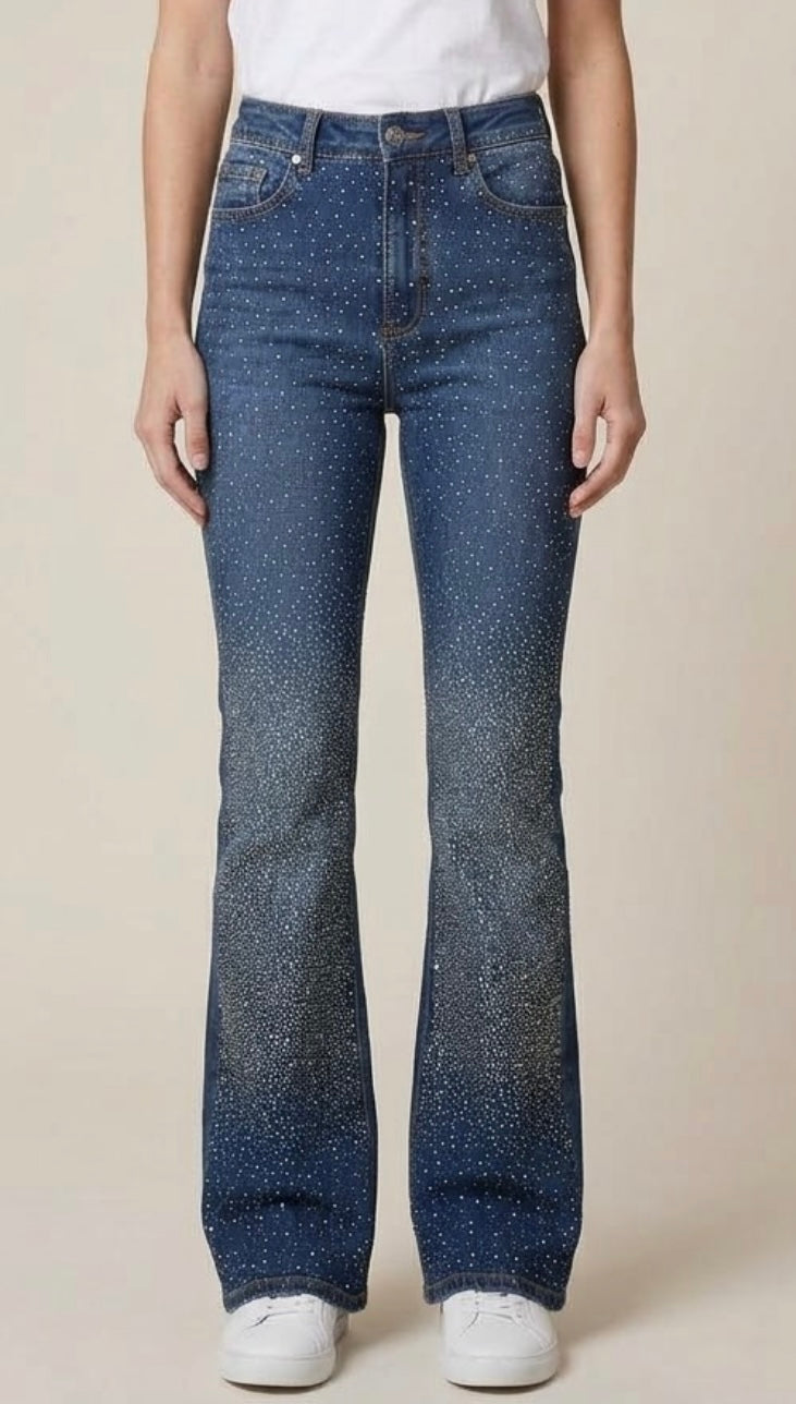 1783 Rhinestones Denim Pant