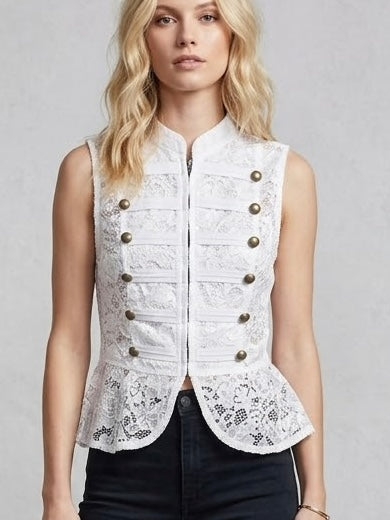 2675 Lace Napoleón Zipper Top