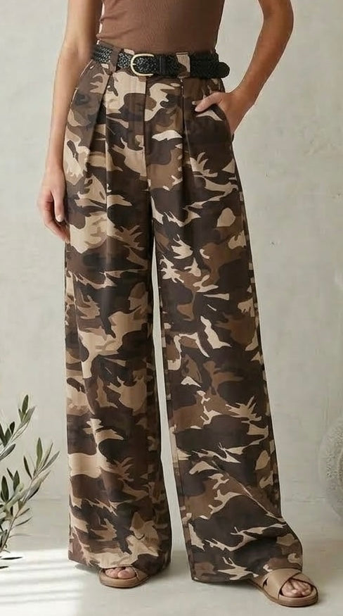 2700 Made In Italy Onesize Camo Pant With Belt