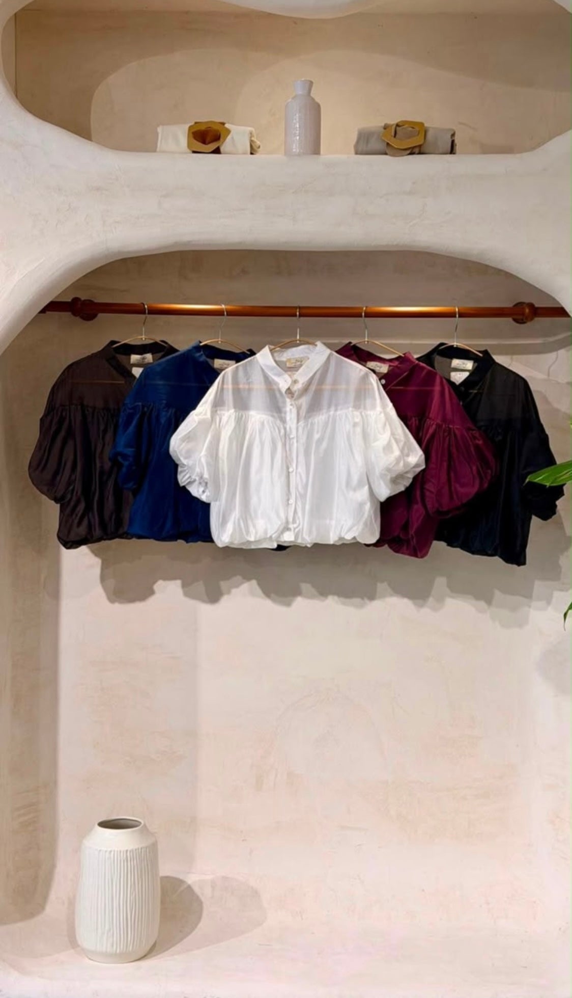 2635 Made In Italy Onesize Organza Bubble Top