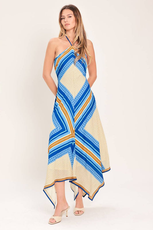2523 Asymmetrical Colorful Dress