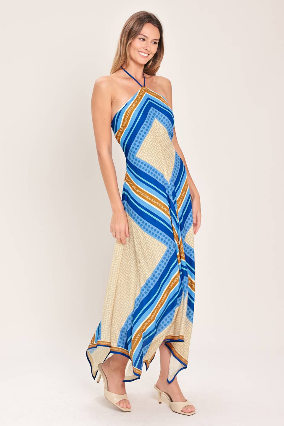 2523 Asymmetrical Colorful Dress