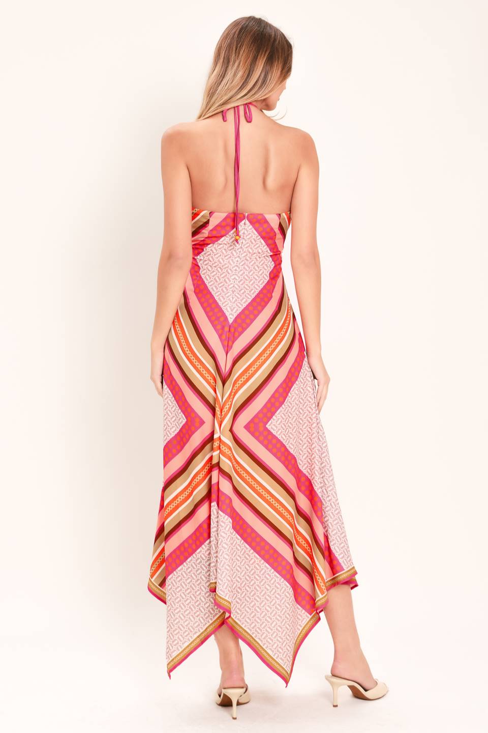 2523 Asymmetrical Colorful Dress