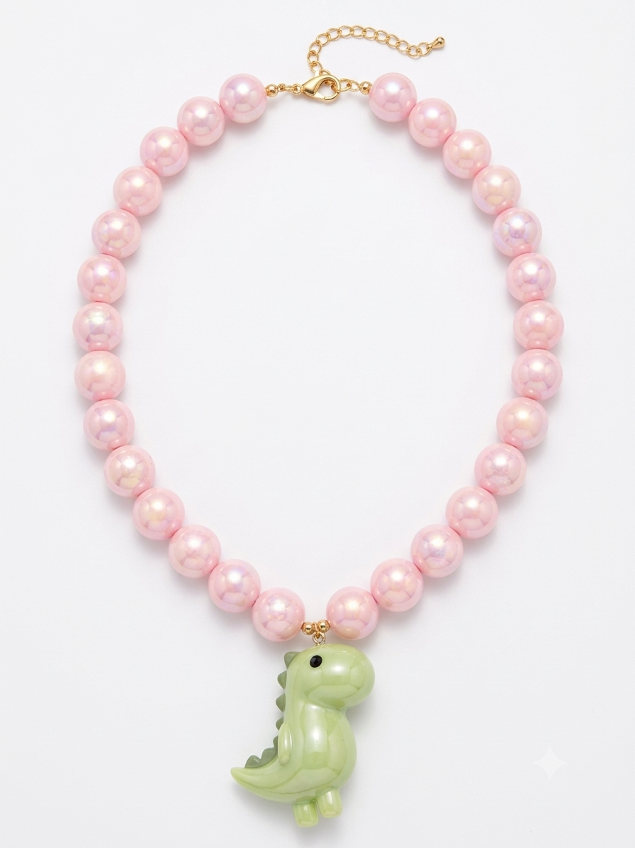 2718 Cute Dragón Bubblegum Necklace