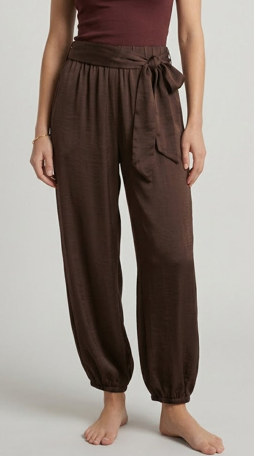 2611 Made In Italy Onesize Satin Aladdin Pant