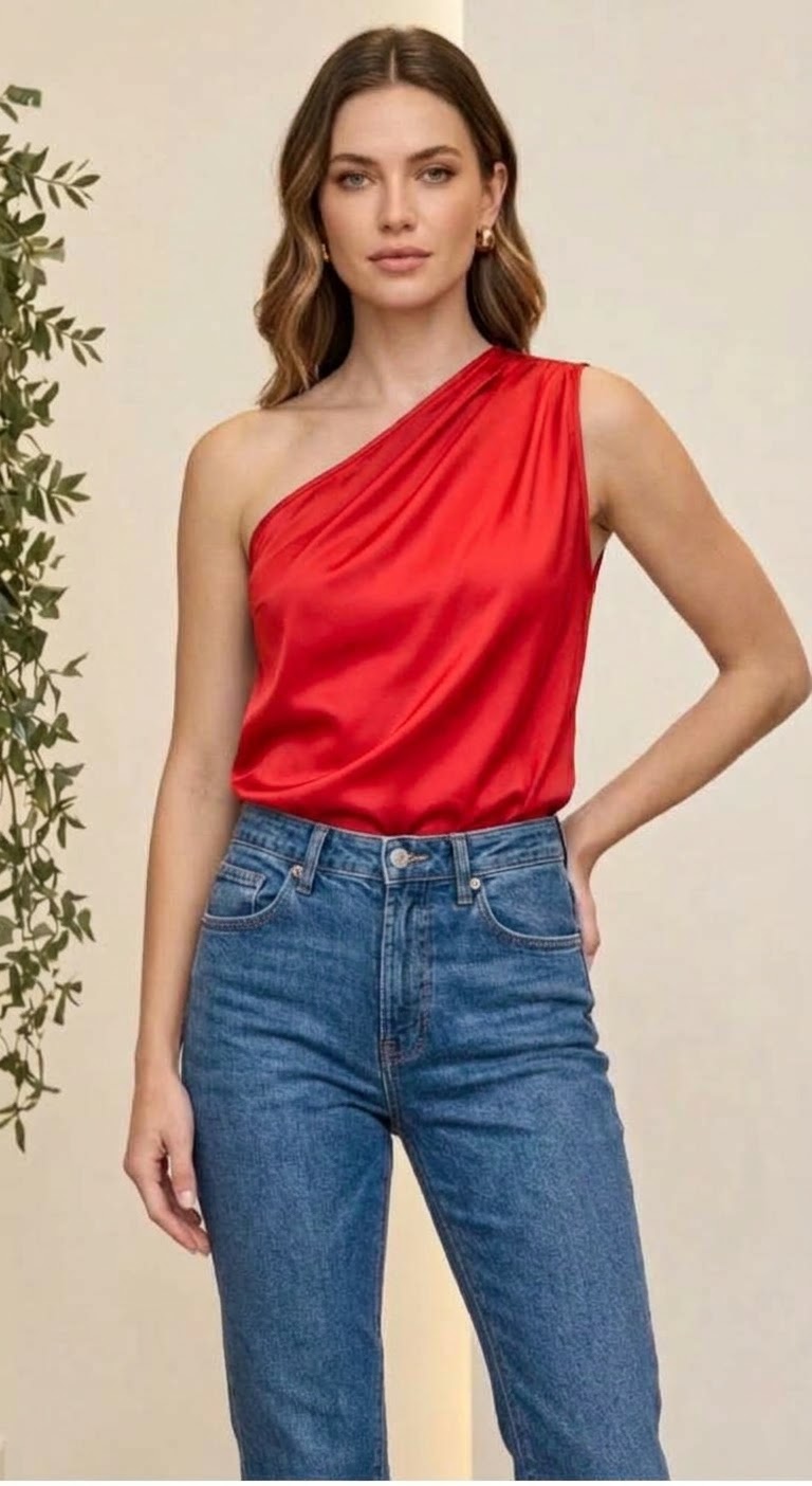 2651 One Shoulder Spandex Top
