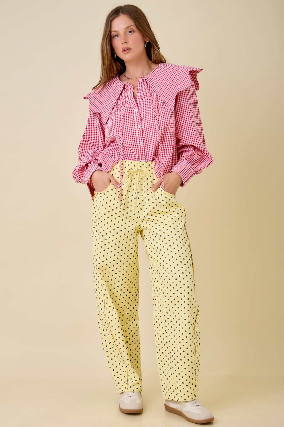 2569 Mini Polka Dots Barrel Pant