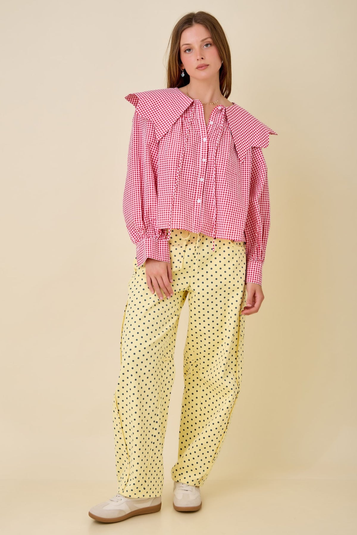 2569 Mini Polka Dots Barrel Pant