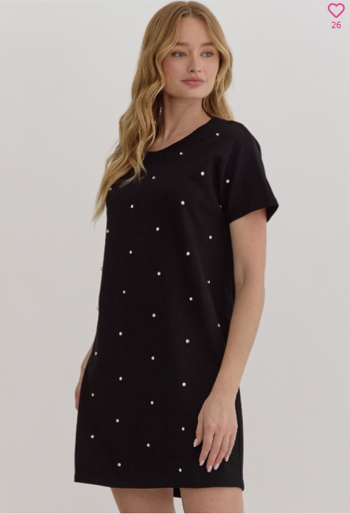 Rhinestones T-Shirt Dress