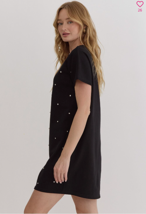 Rhinestones T-Shirt Dress